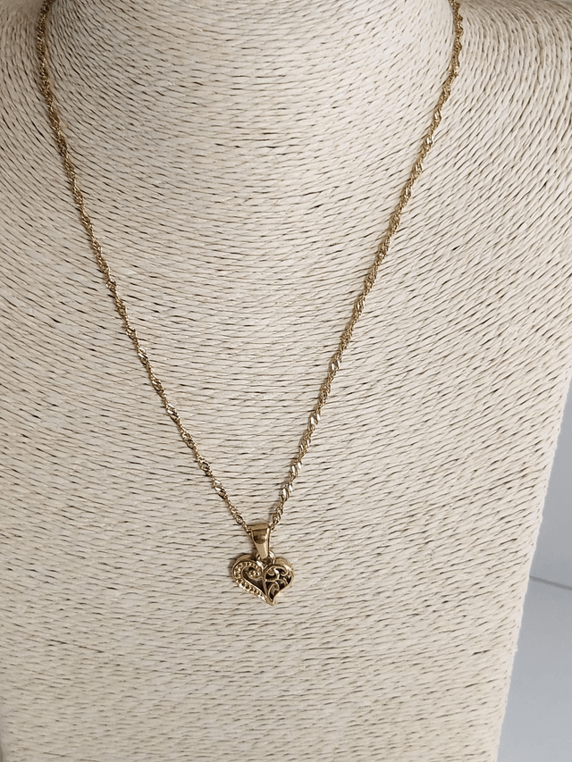 Collier cœur acier inox