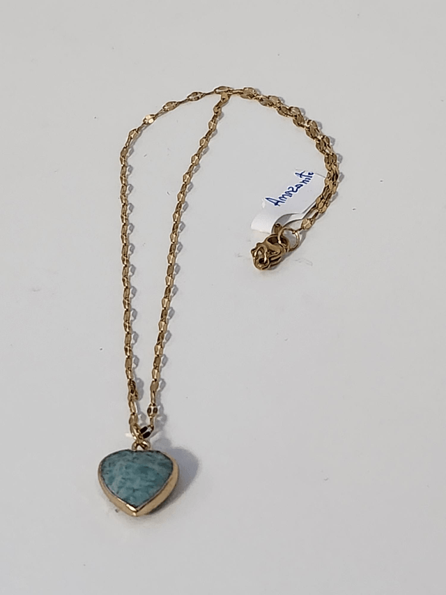 Collier cœur amazonite