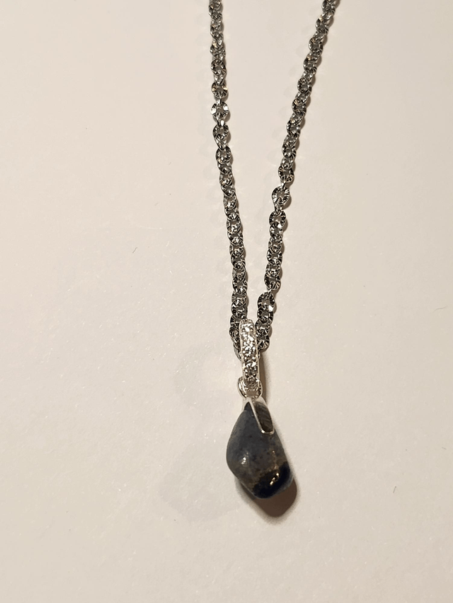Collier pendentif aventurine bleu
