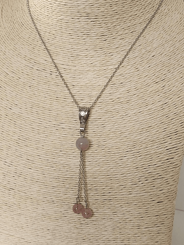 Collier trio quartz rose