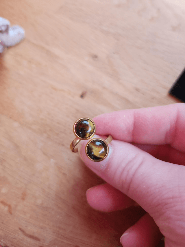 Bague réglable avec cabochon