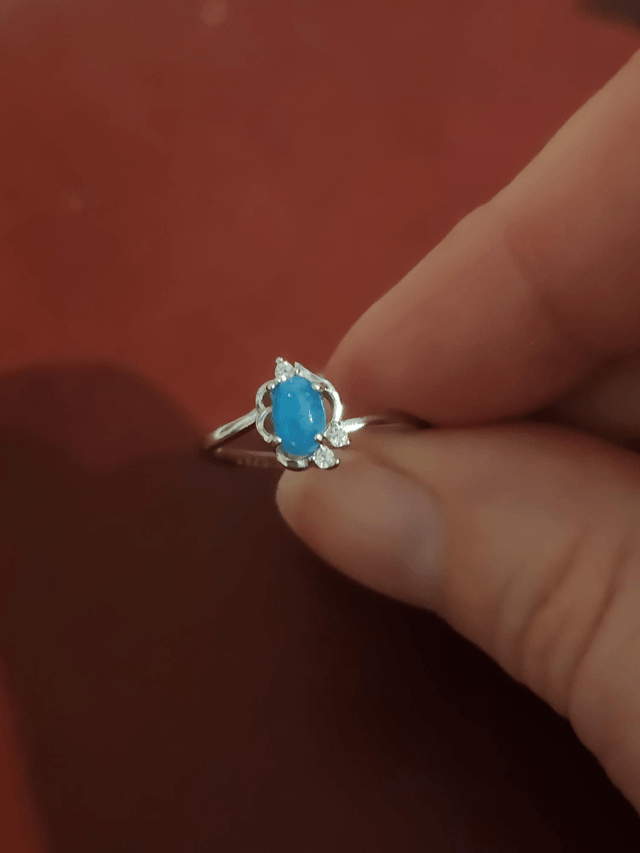 Bague argent avec cabochon pierre naturelle