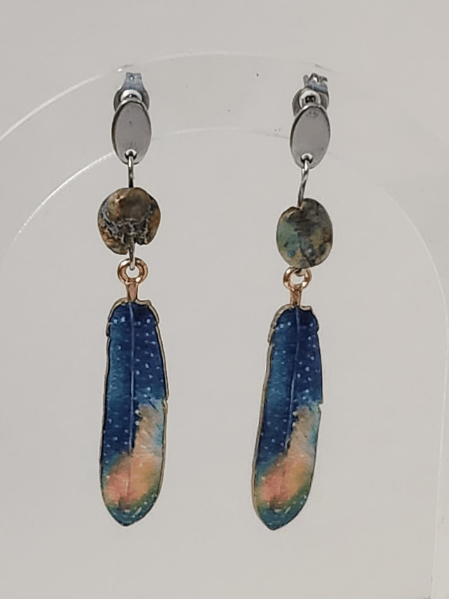 Boucle plume coloré 