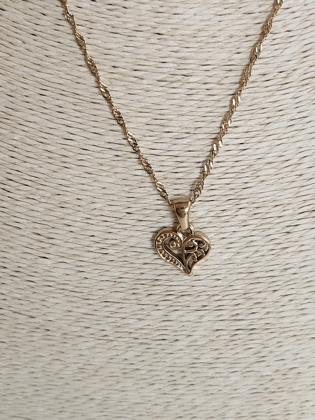 Collier cœur acier inox