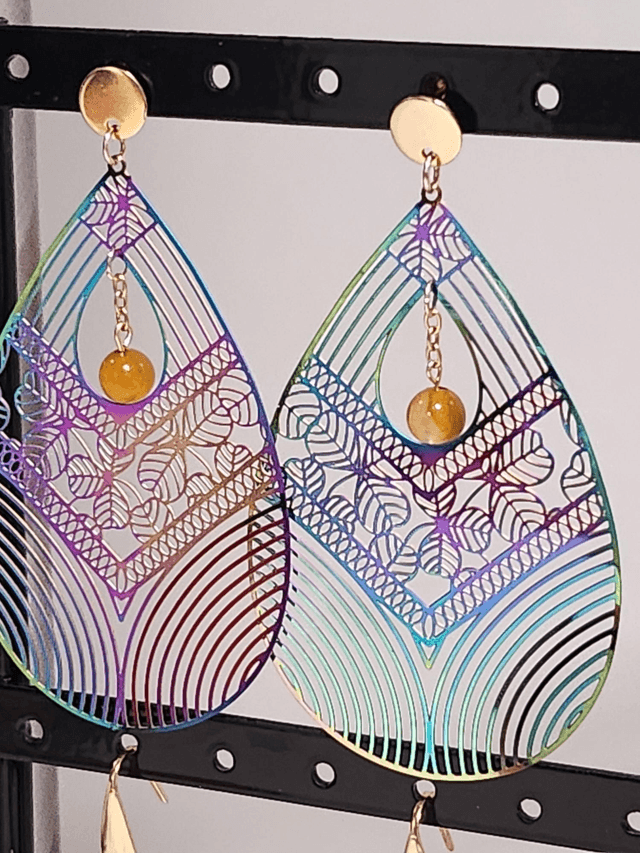 Boucle d’oreille pétrole 