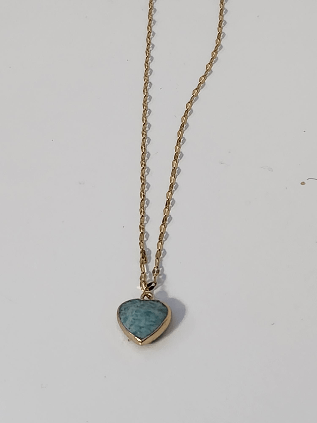 Collier cœur amazonite