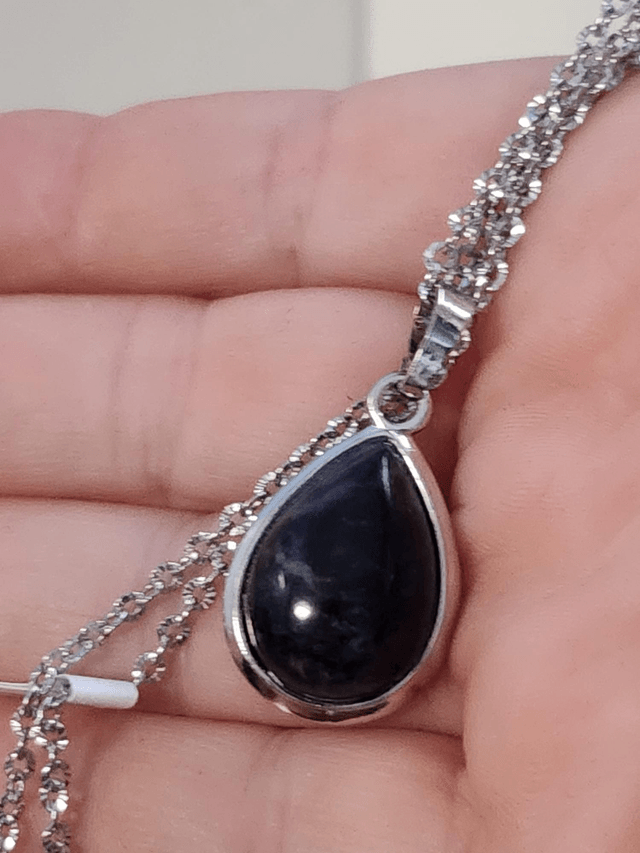 Collier pierre de sodalite