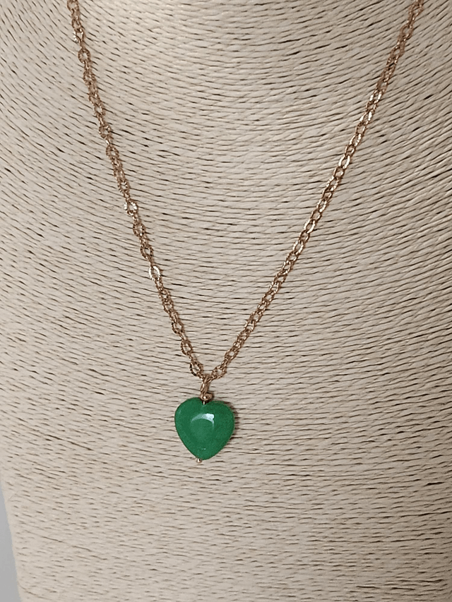 Collier gemmes coeur