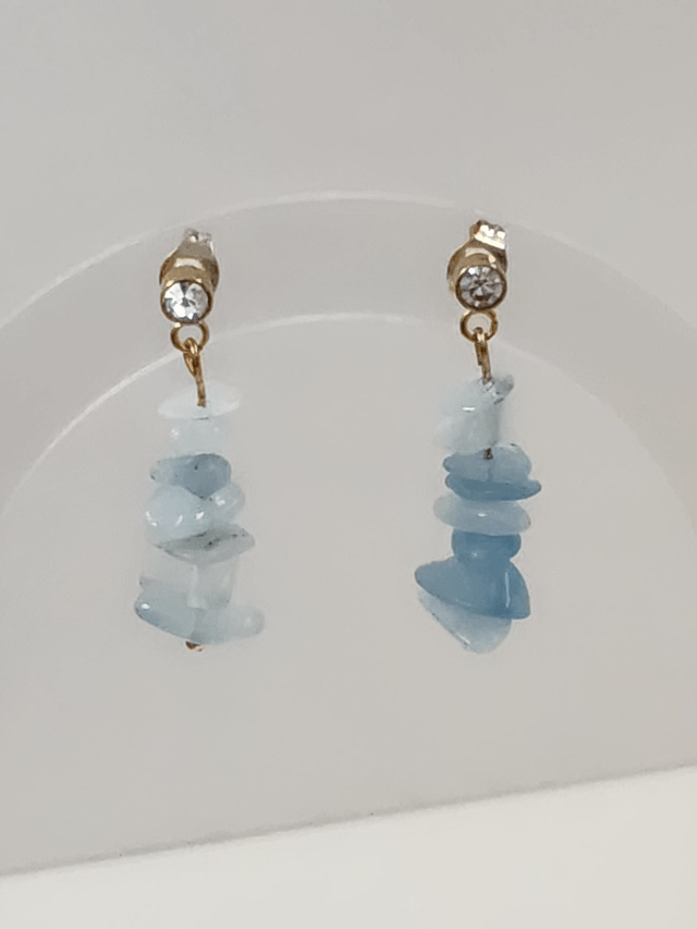 Boucle d’oreille aigue marine