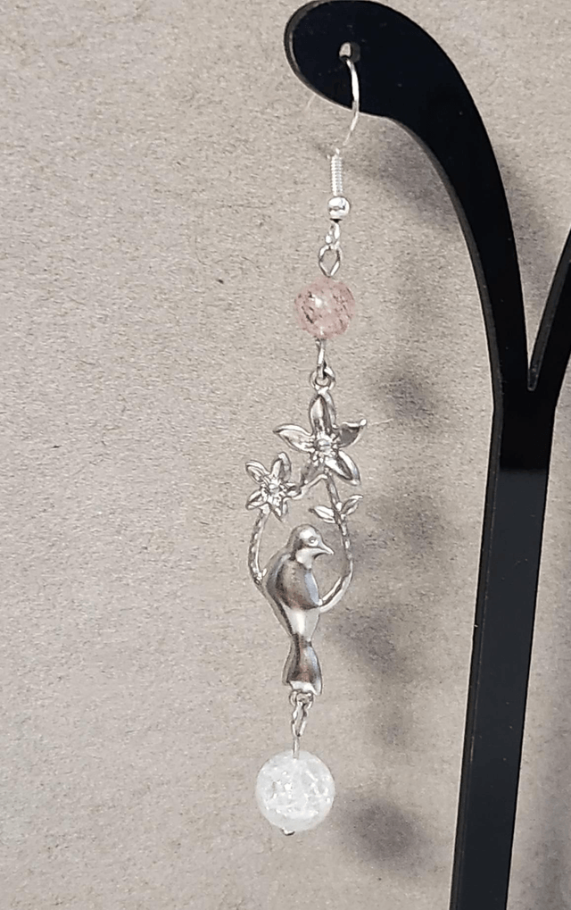 Boucle d’oreille colombe