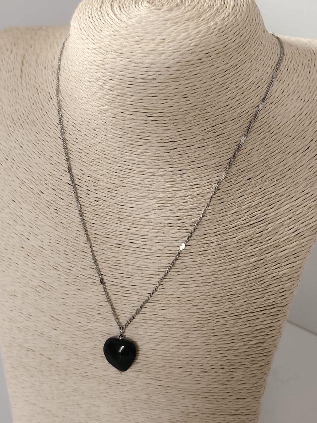 Collier gemmes coeur