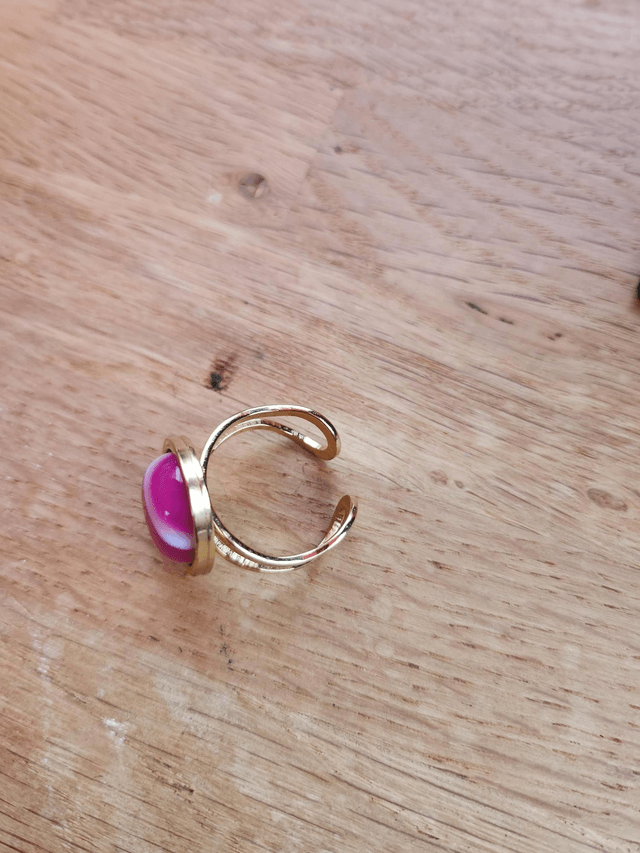 Bague réglable avec cabochon