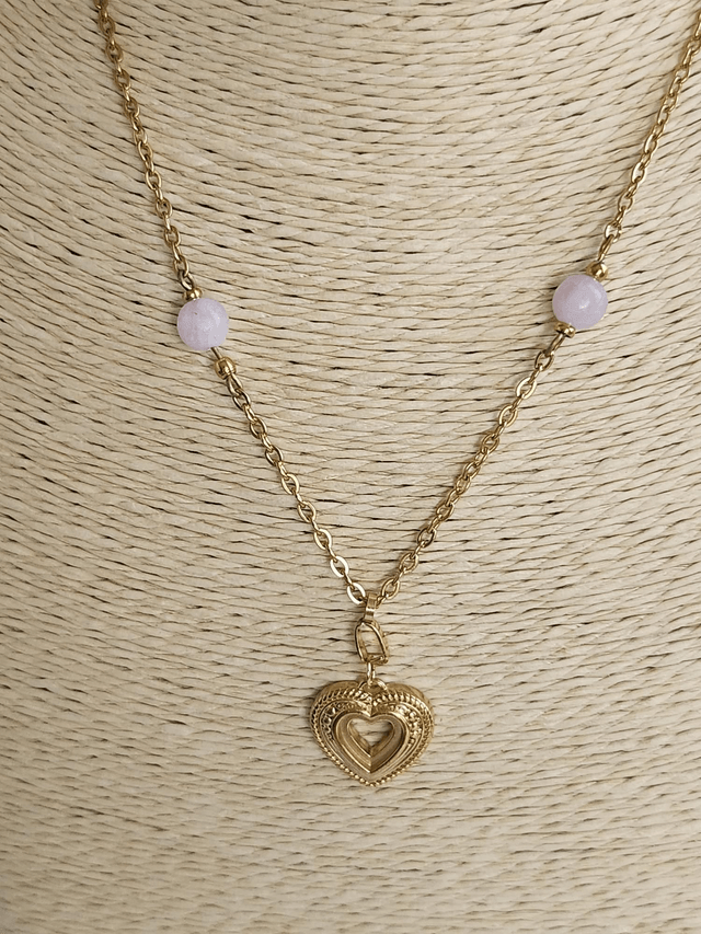 Collier cœur acier inox