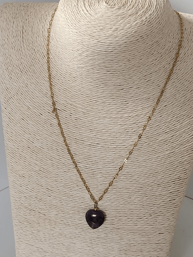 Collier gemmes coeur