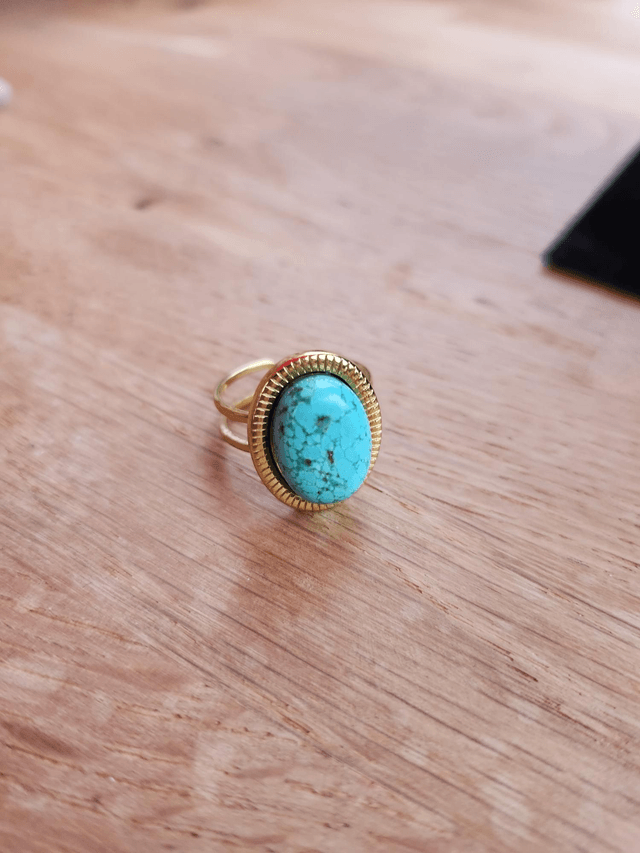 Bague réglable avec cabochon