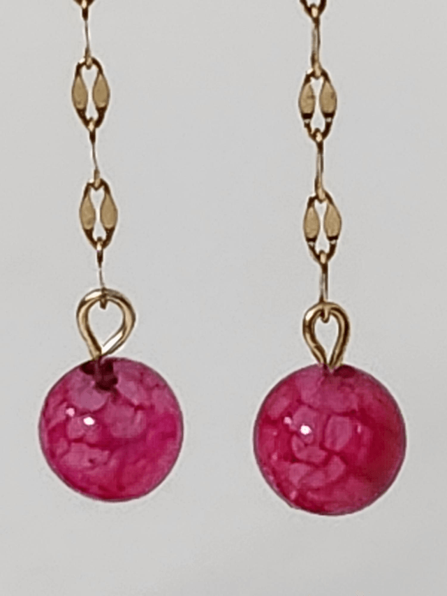 Boucle d’oreille agate œil de dragon