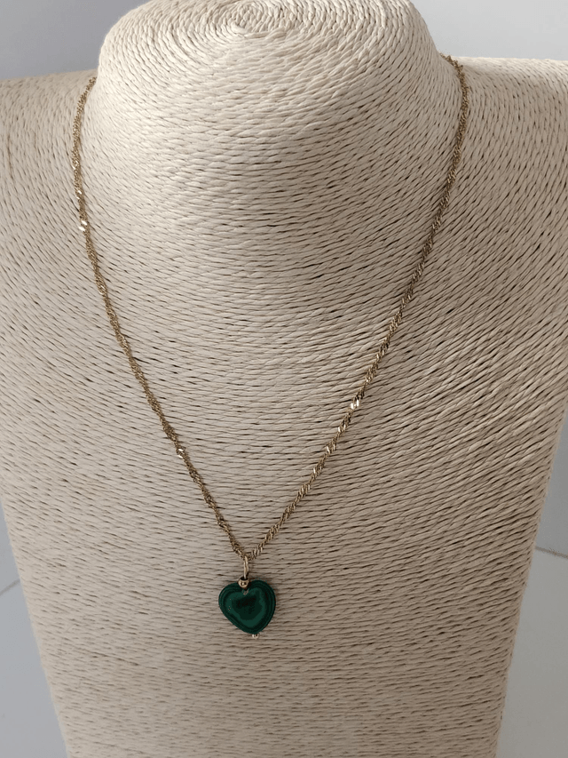 Collier gemmes coeur