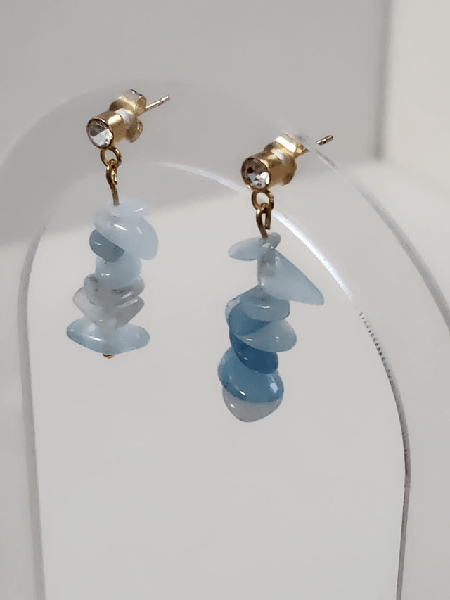 Boucle d’oreille aigue marine