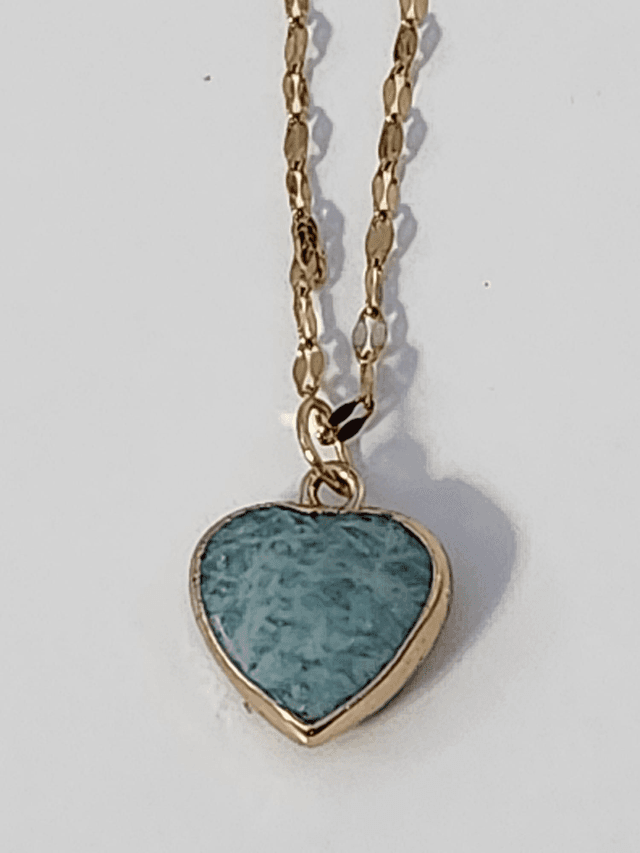 Collier cœur amazonite